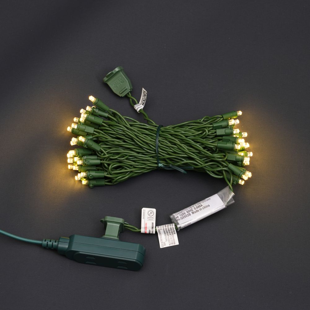 Grass green line warm white LED straight light string