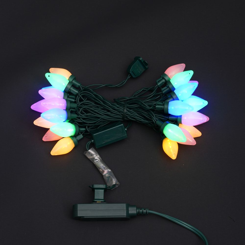 With rectifier, green line color light LED smooth fog white shell straight line light string