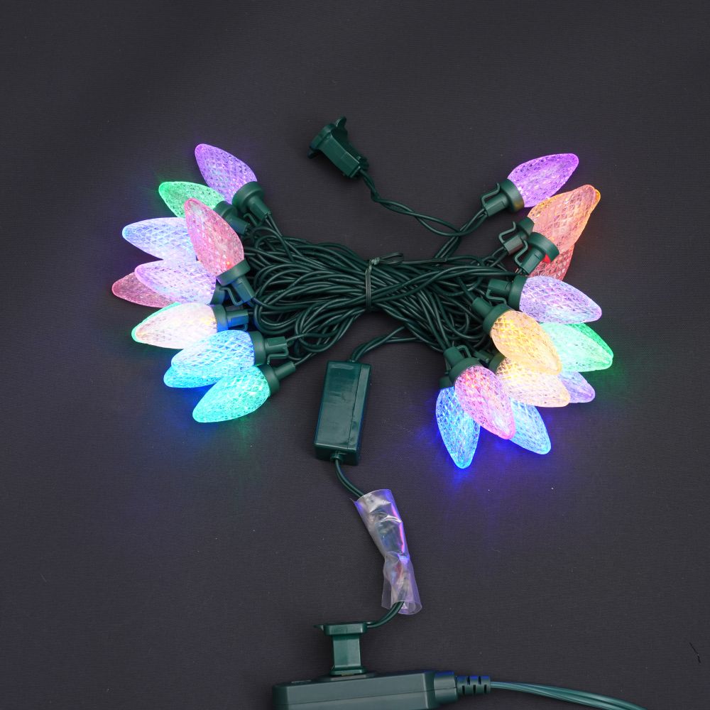 With rectifier green line LED diamond shell straight line light string