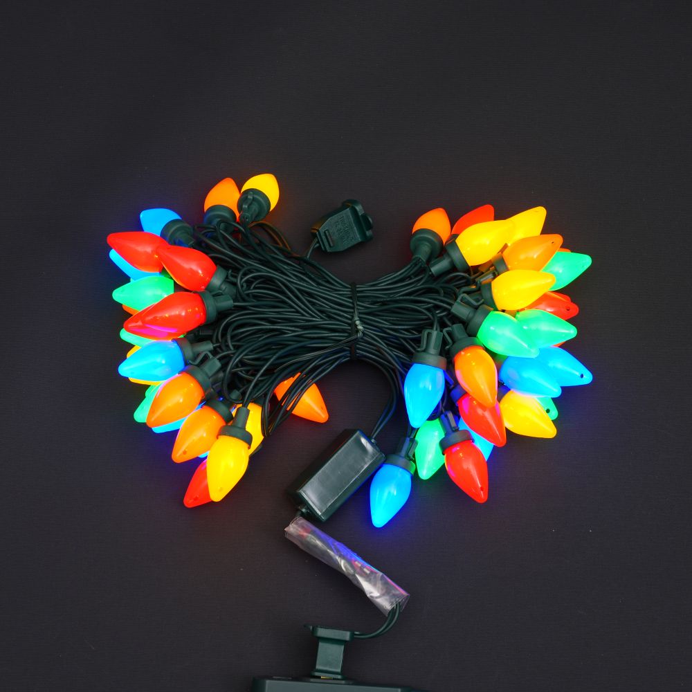 With rectifier green line color light LED smooth surface color shell straight light string
