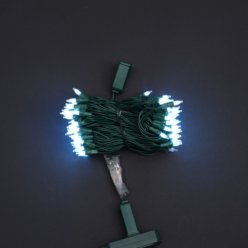 Rectifier plug Green line White LED flash bubble mini Popsicle shell straight light string