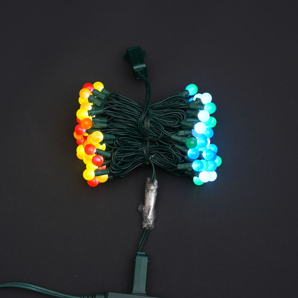 Rectifier plug green line White LED flash bubble small round ball shell straight light string
