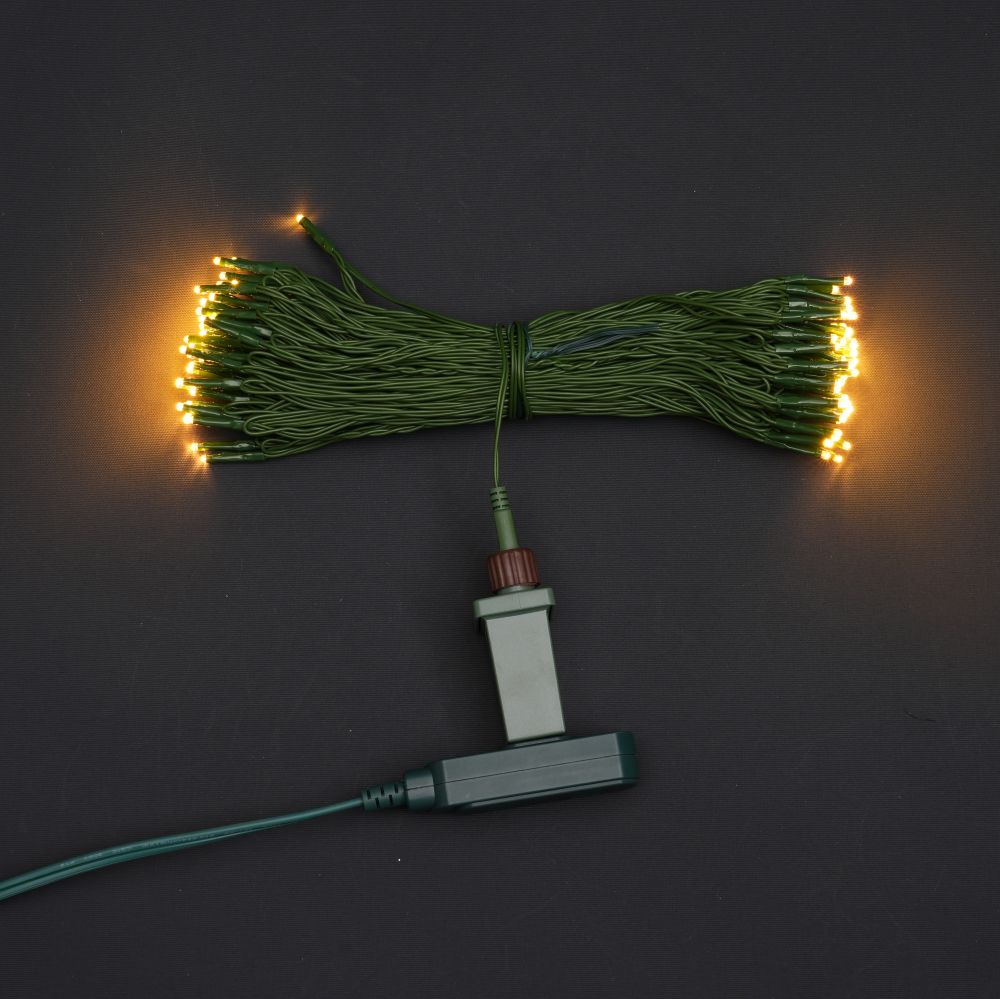 Low voltage grass green wire warm white LED welding light string
