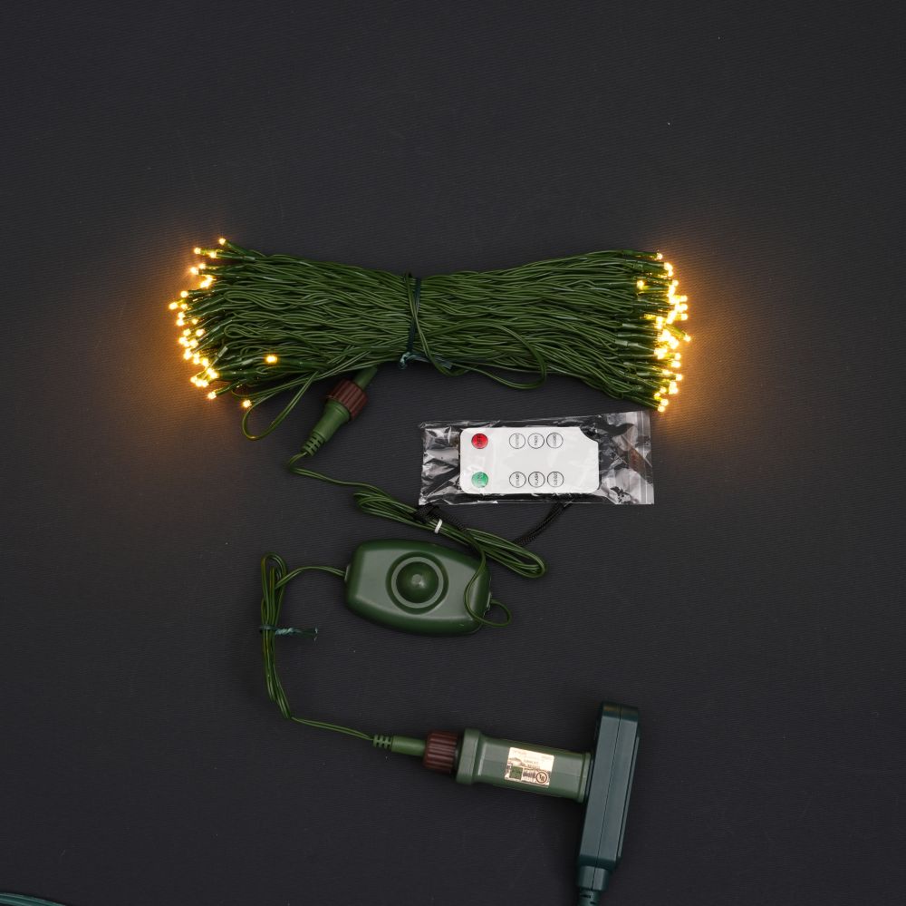 Low voltage grass green wire warm white LED two wire two way welding light string
