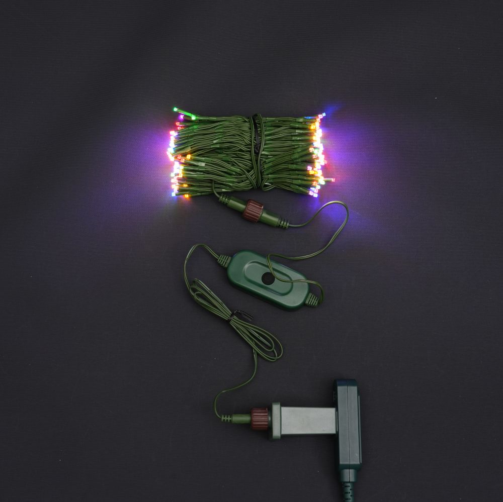 Low pressure grass green wire two-color LED welding firecracker light string